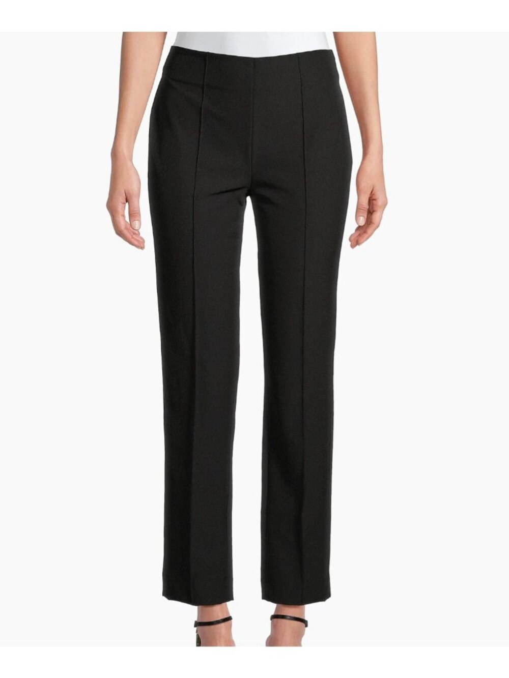 KOBI HALPERIN Black Cropped Pants with Seams Size Small